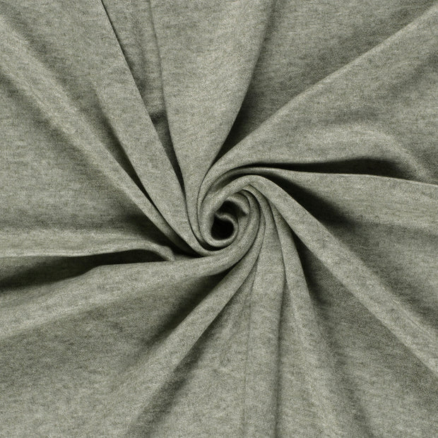 Heavy Knit fabric Olive Green brushed 