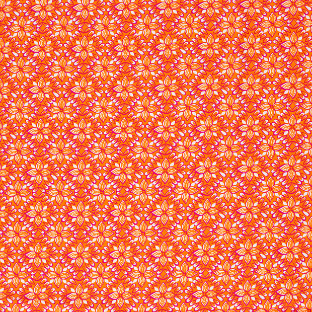 Jersey fabric Orange digital printed 
