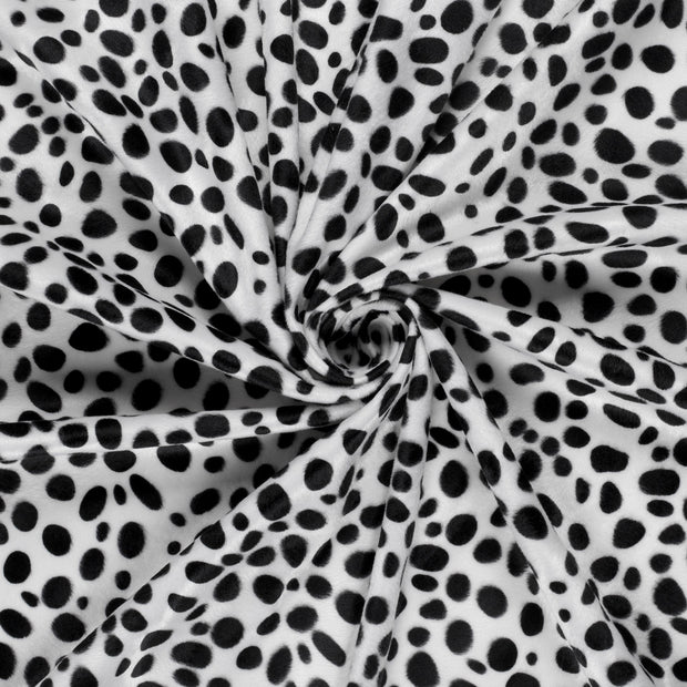 Velours fabric White printed 
