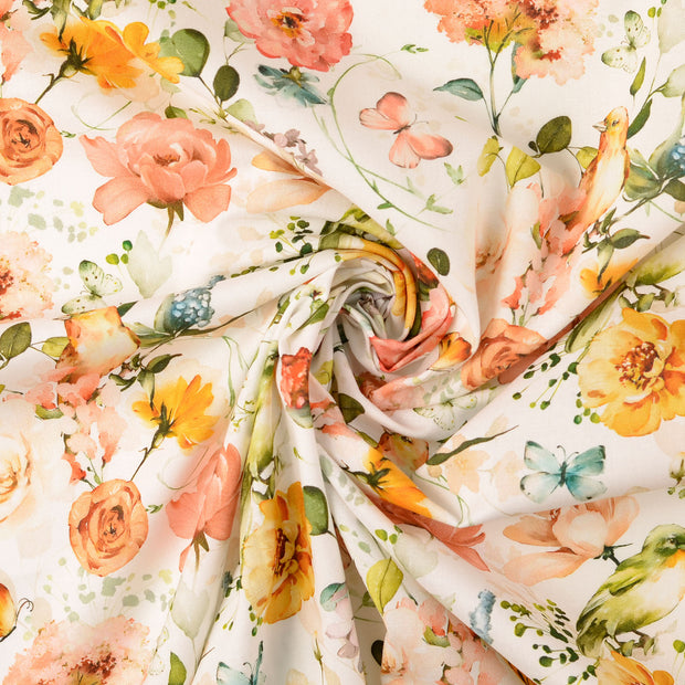 Cretonne fabric White 