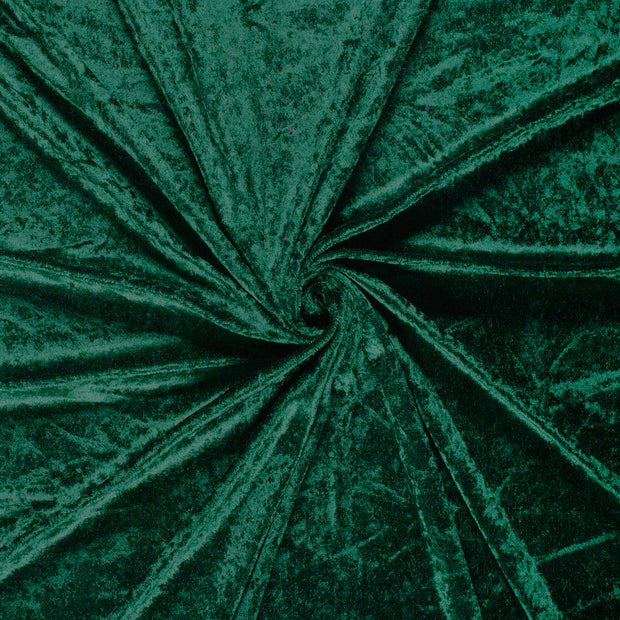 Velours fabric Dark Green crushed 
