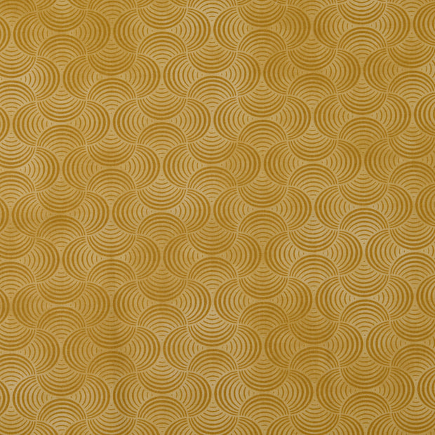 Cotton Poplin fabric Geometric pattern Beige