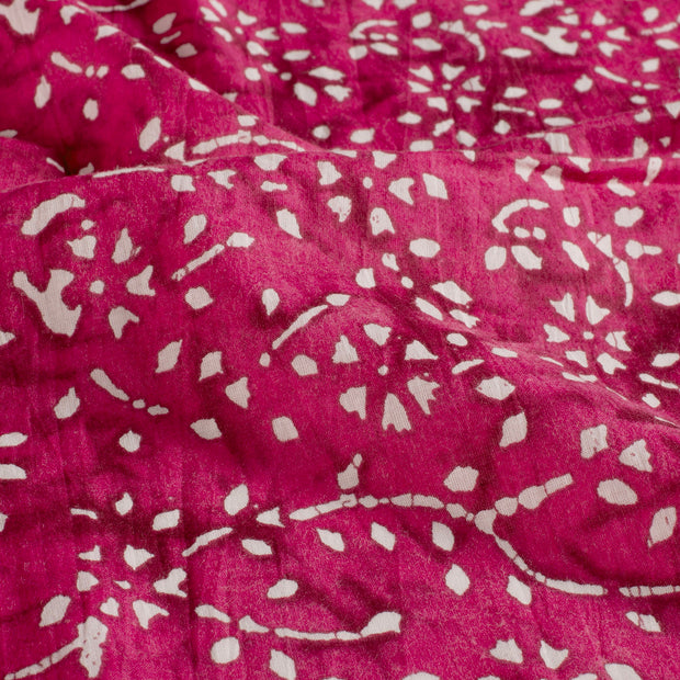 Voile fabric Flowers Fuchsia