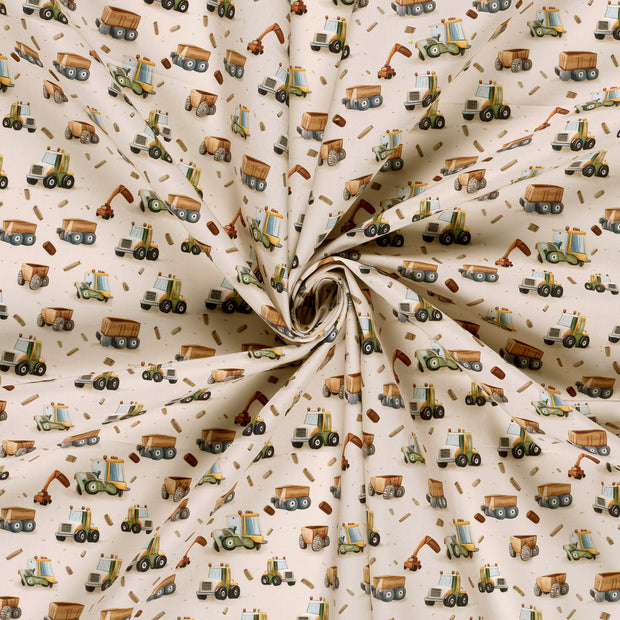 Cotton Poplin fabric Off White 