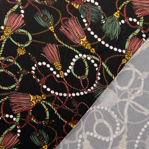 Viscose Satin fabric Multicolor digital printed 