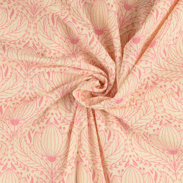 Seersucker fabrik Helles Pink 