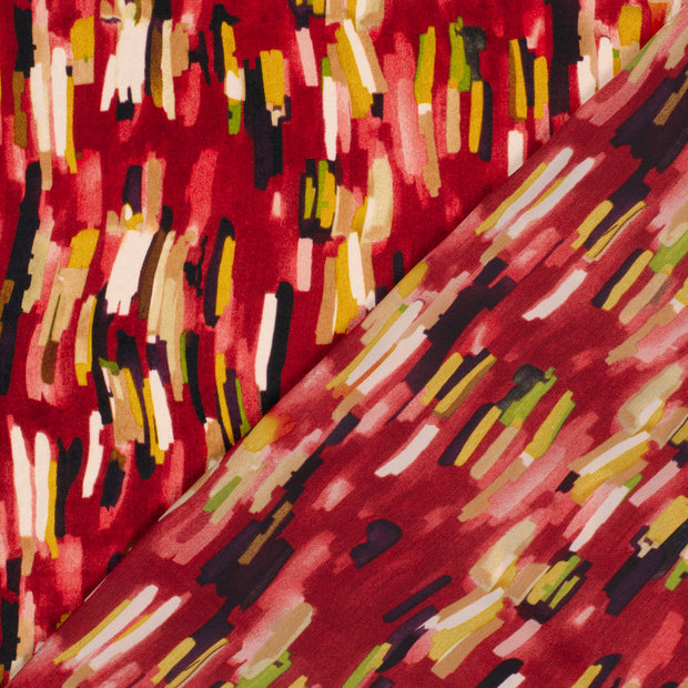 Satin Velvet fabric Abstract printed 