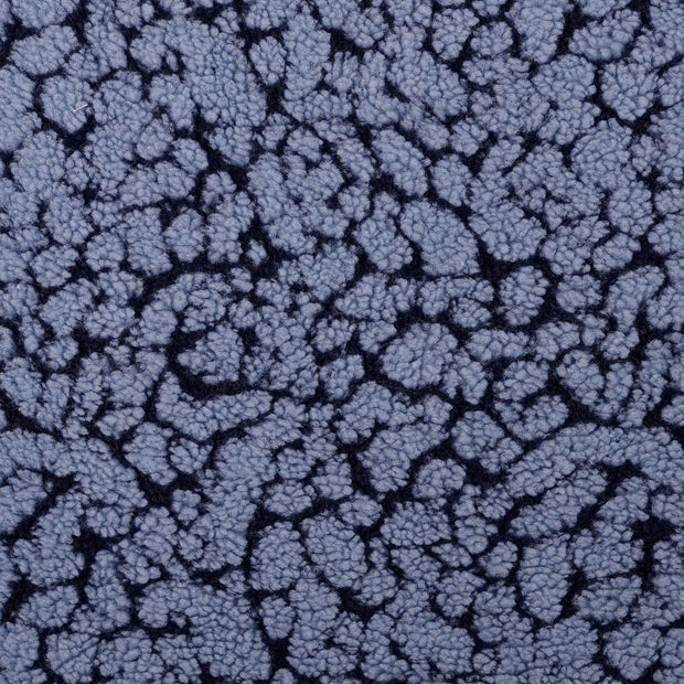 Teddy fabric Leopards Indigo
