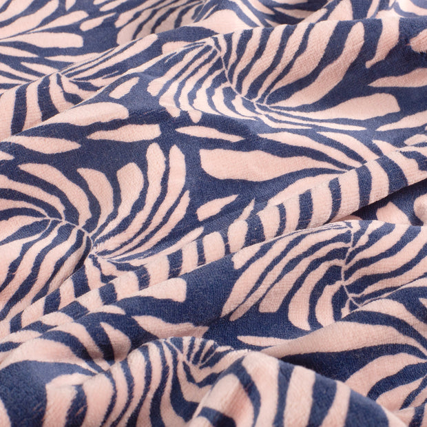 Nicky velours fabric Abstract Navy
