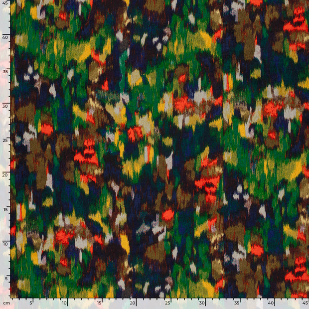 Satin Velvet fabric Abstract Indigo