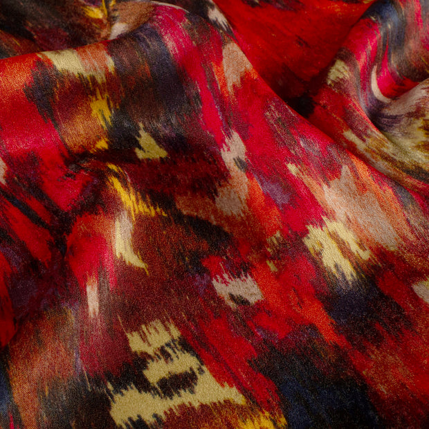Satin Velvet fabric Abstract Bordeaux