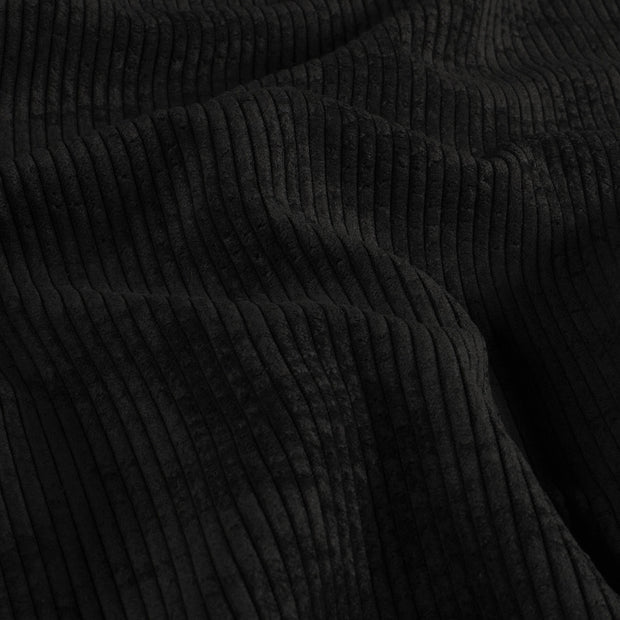 Corduroy 4.5w fabric Unicolour Black