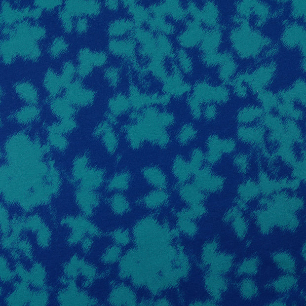 French Terry fabrik Camouflage Petrol