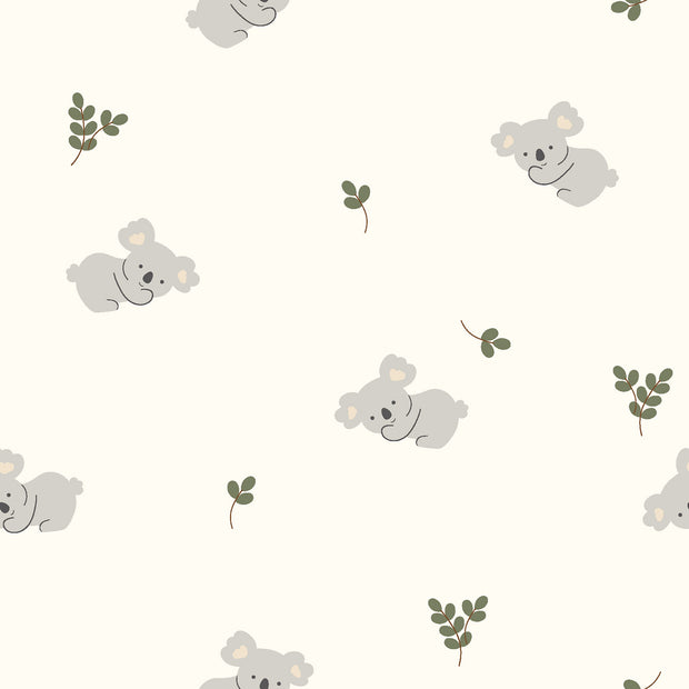 Jersey fabrik Koala Wollweiß