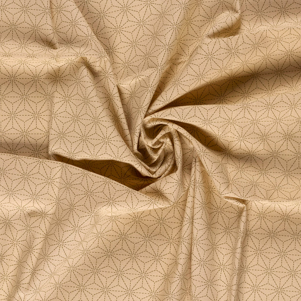 Cotton Poplin fabric Olive Green printed 