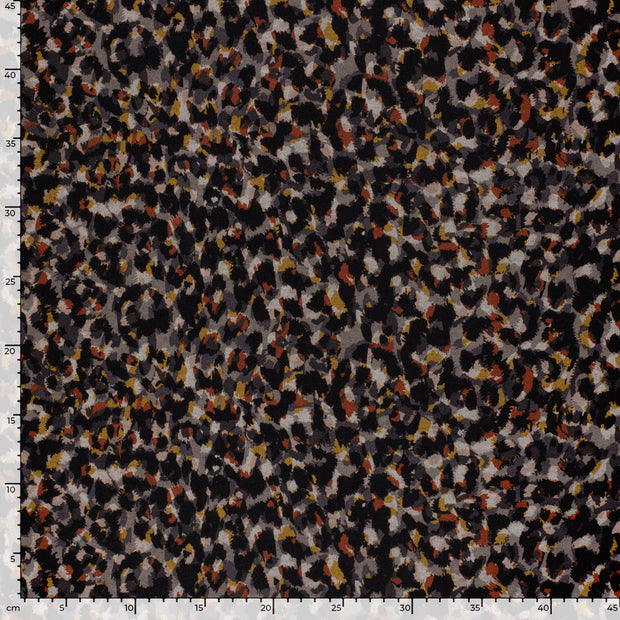 Poly Viscose Jersey fabric Abstract Oker