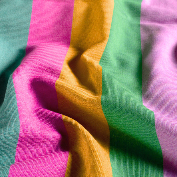 French Terry fabric Stripes Pink