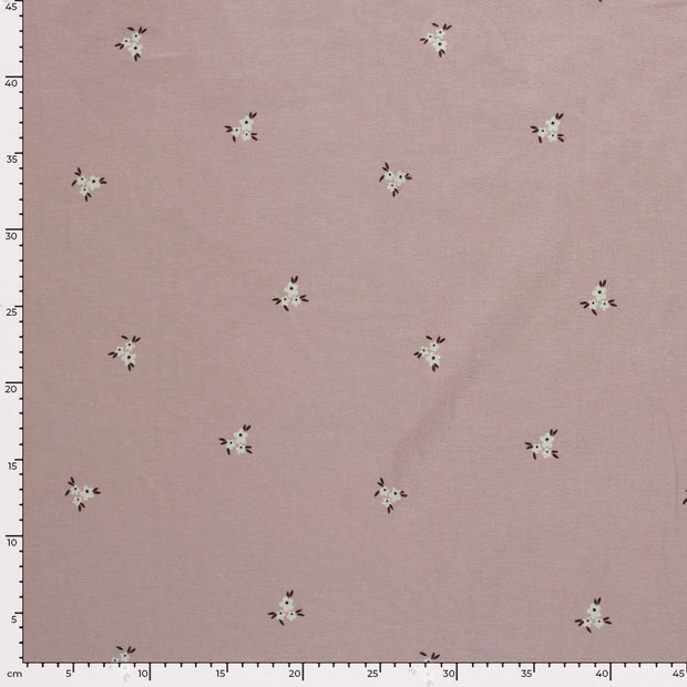 Flannel fabric Flowers Nude