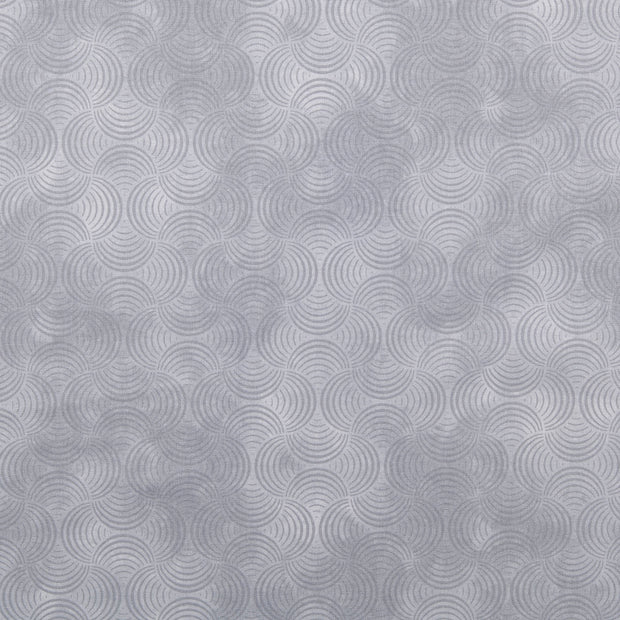 Cotton Poplin fabric Geometric pattern Light Grey