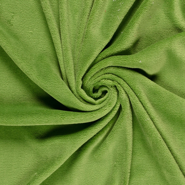 Coral Fleece fabric Apple Green 