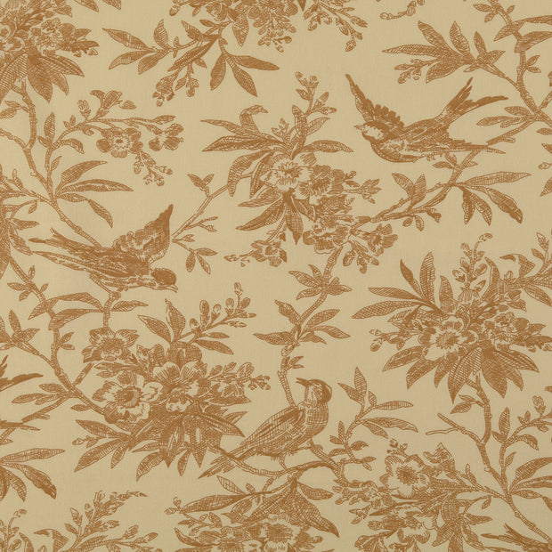 Baumwolle Popeline fabrik Blatter Beige