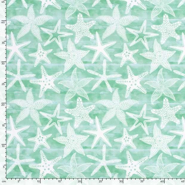 Swimwear Jersey UPF50 Recycled fabric Stars Mint