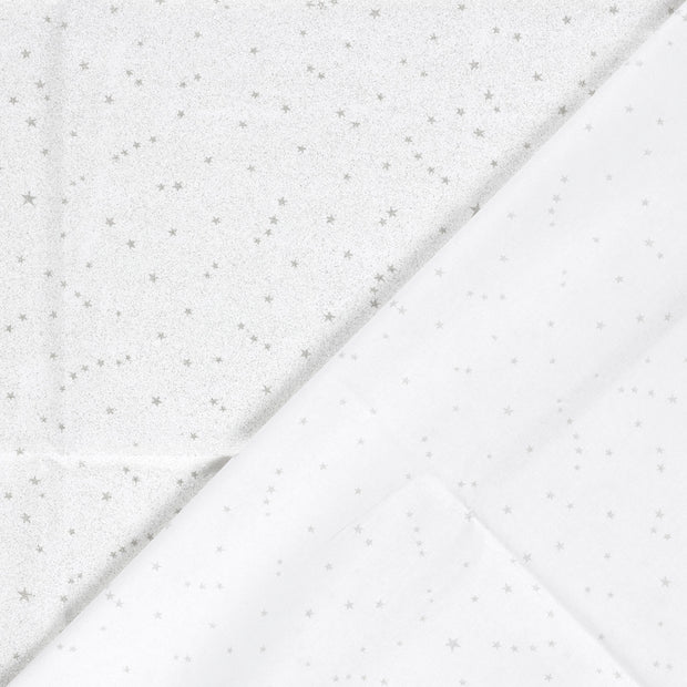 Cotton Poplin fabric Christmas glitter print 