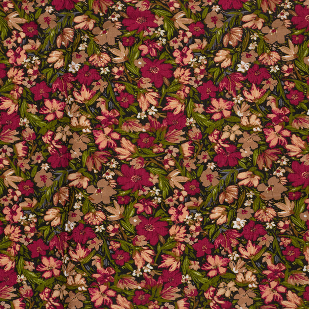 Viscose Nylon Ottoman fabric Bordeaux 