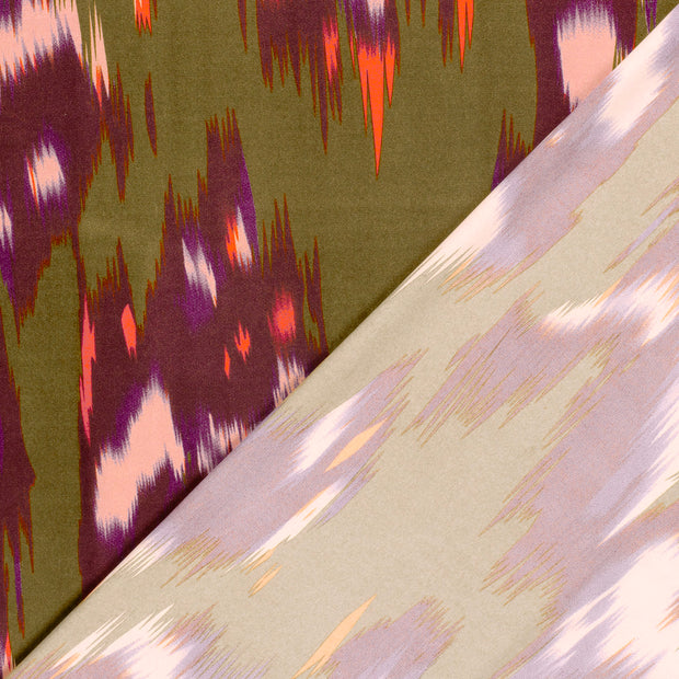 Satin fabric Abstract printed 