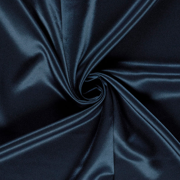 Satin Velvet fabric Navy dyed 