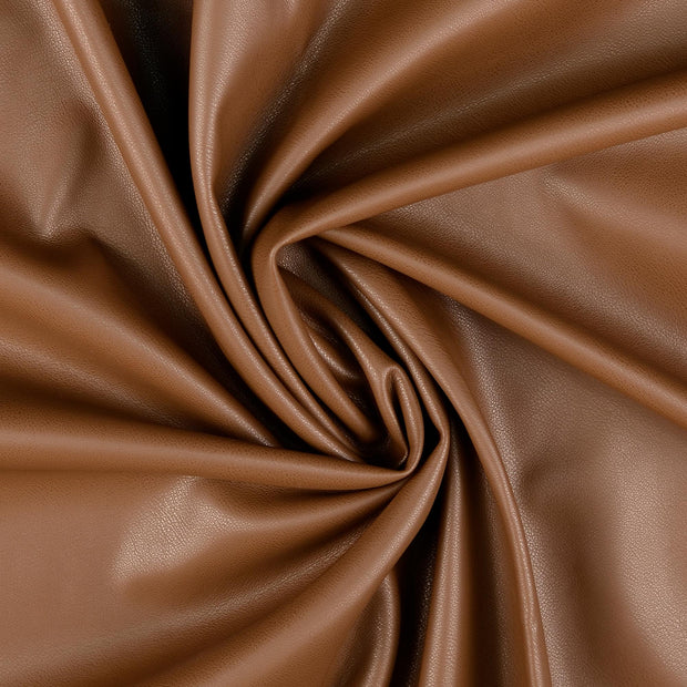 Leather fabric Brown 