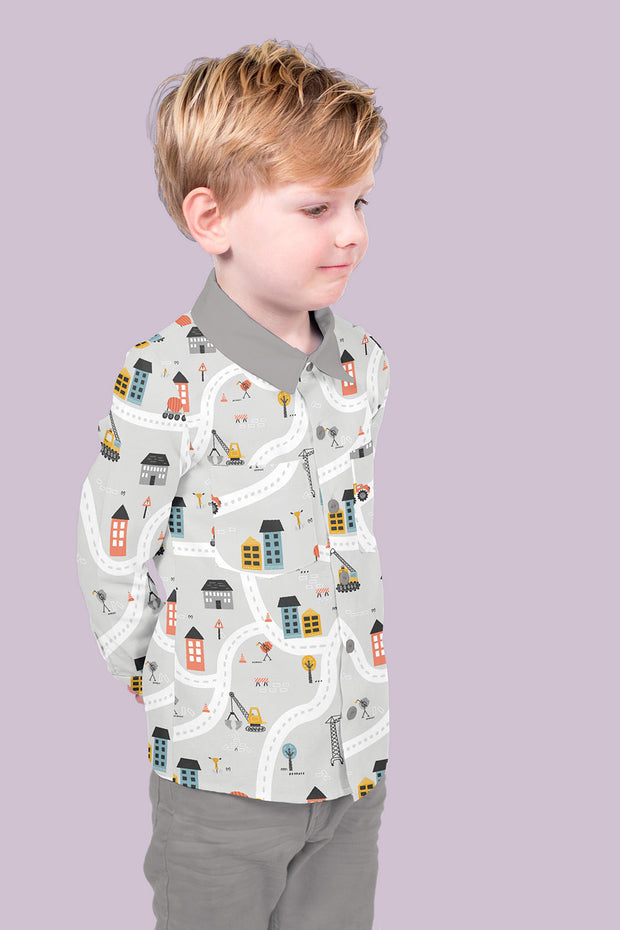 Cotton Poplin fabric Construction Light Grey