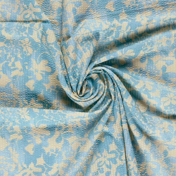  tela Azul claro Seersucker 