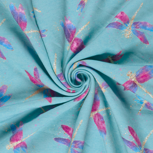 Jogging fabric Dark Mint digital printed 