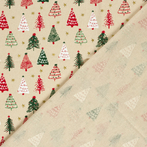 Canvas fabric Christmas printed 