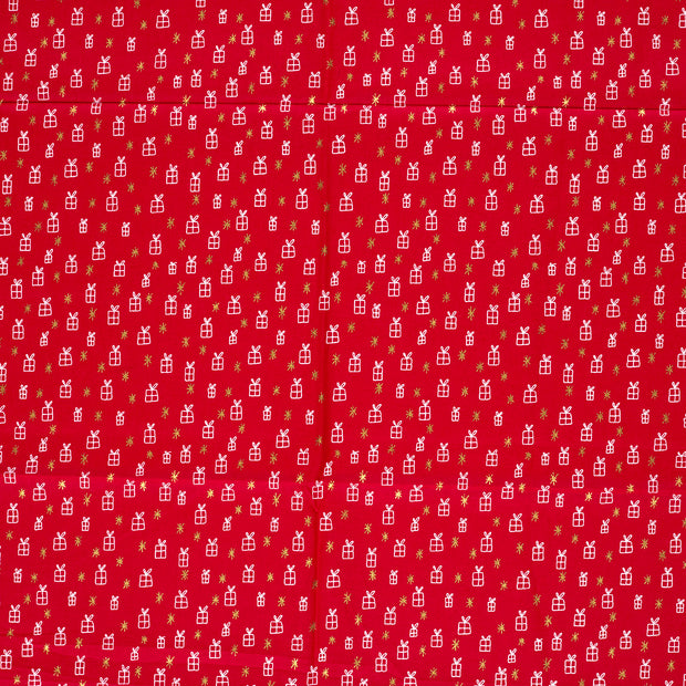 Algodón Popelina tela Rojo 