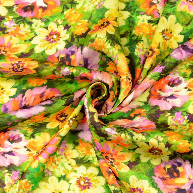 Viscose Satijn stof Groen 
