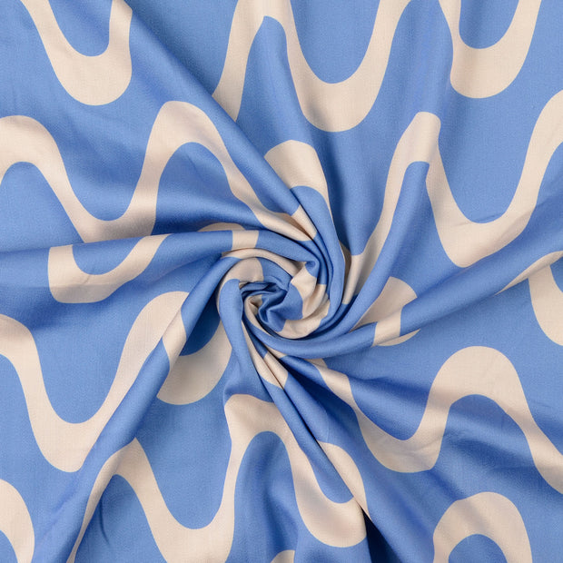 Viscose Satin fabric Light Blue 