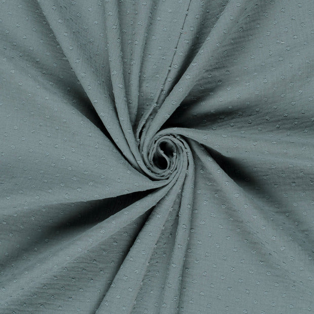 Muslin fabric Indigo dobby 