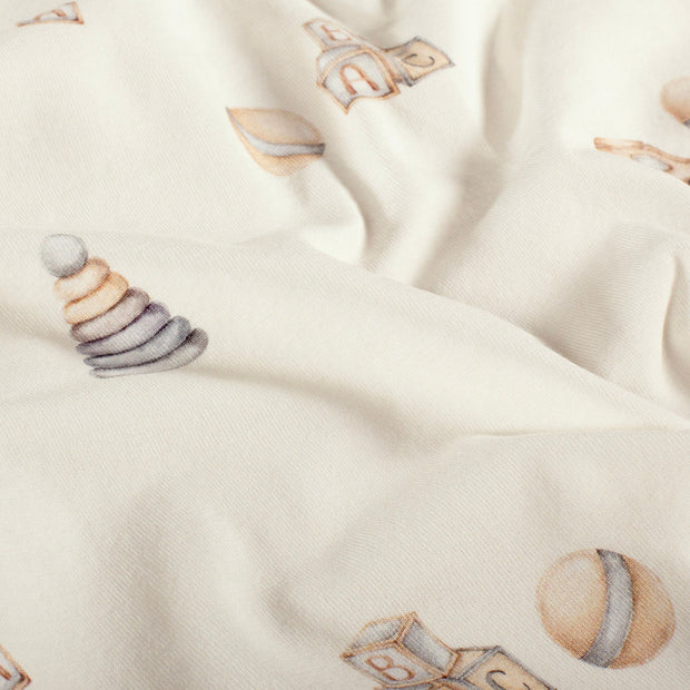 Cotton Jersey GOTS organic fabric Toys Off White