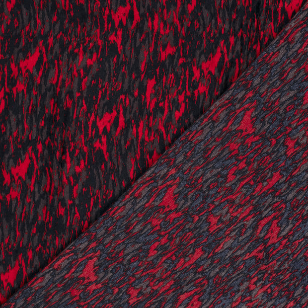 Satin Velvet fabric Abstract printed 