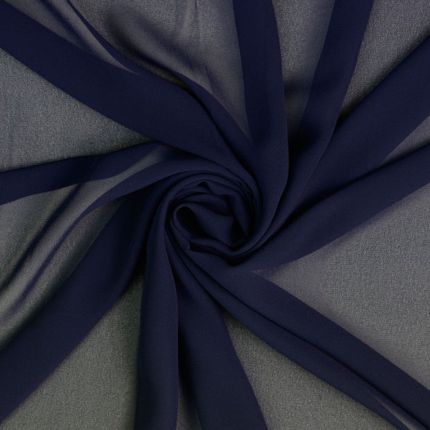 Chiffon fabric Navy 