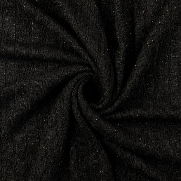 Heavy Knit fabric Black 