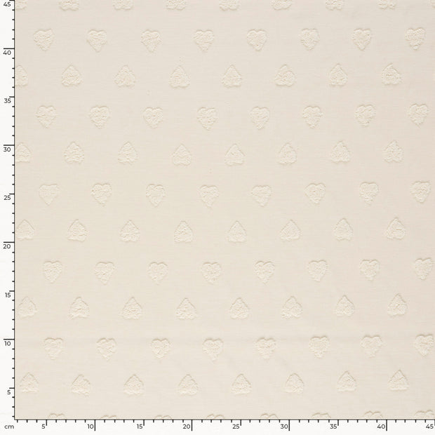 Knitted fabric Hearts Nude