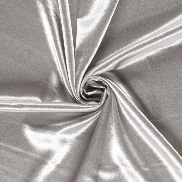 Satin Velvet fabric Light Grey dyed 