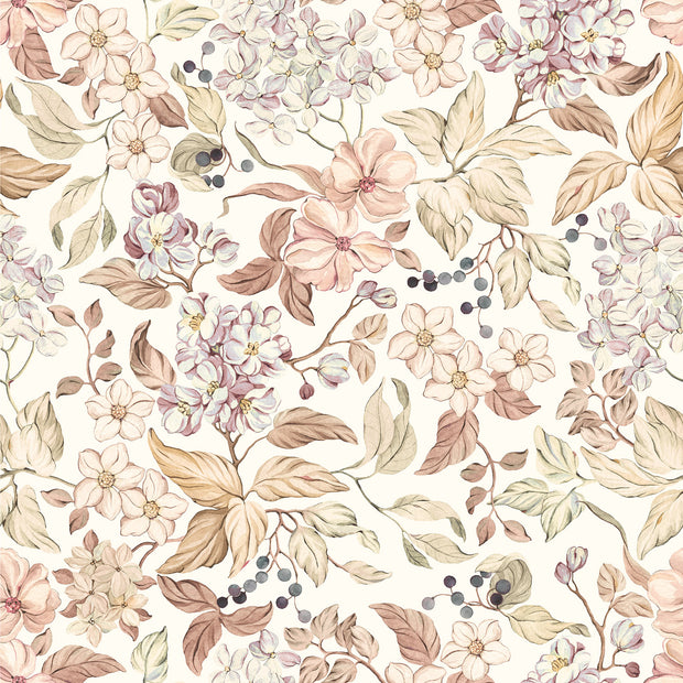 Aqua Protect (waterproof) fabric Flowers Off White