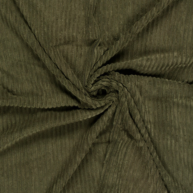 Corduroy 4.5w fabric Khaki Green brushed 