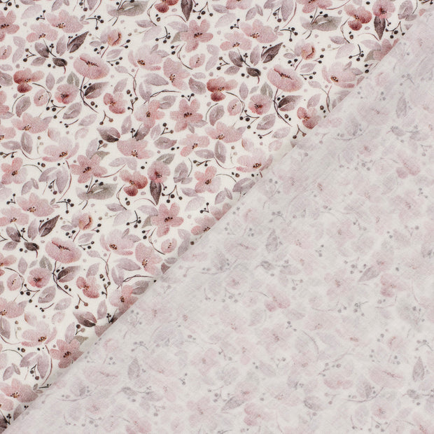 Muslin fabric Flowers digital printed 