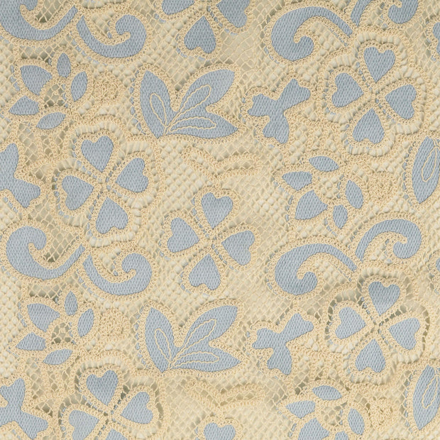 Lace fabric Flowers Sky Blue