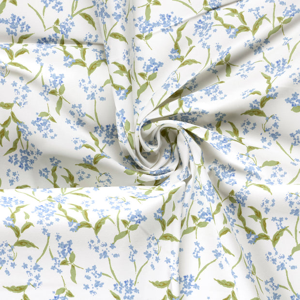 Twill fabric Baby Blue printed 